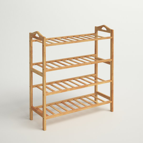 Teak wood 2025 shoe rack